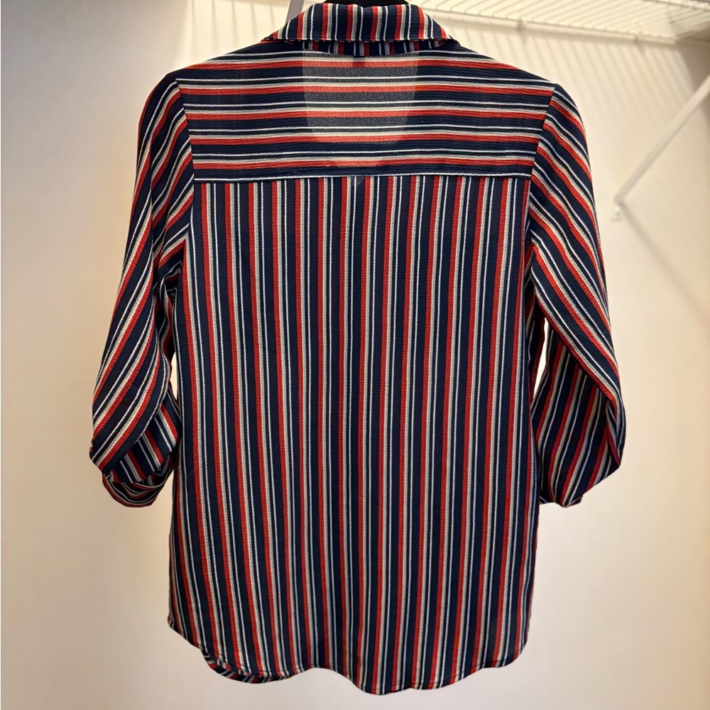 Lynn Ryan Striped Button-Up Blouse - Picture 5 of 6